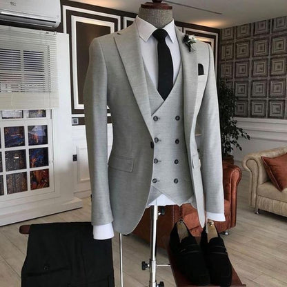 Funki Findz | Suits | Men's 3 Pcs Tailored Double Breasted Suit