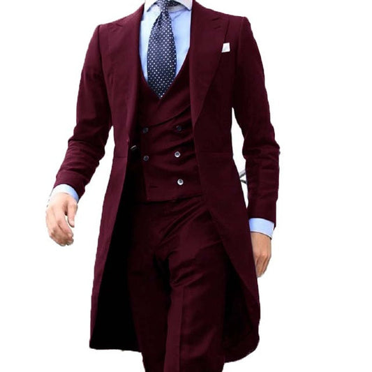 Funki Findz | Suits | Men's Slim Fit 3 Pcs Formal Suit Tails Jacket
