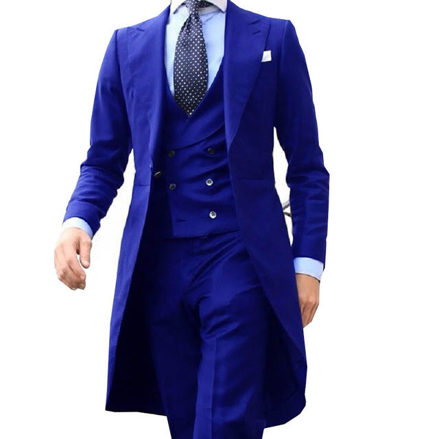 Funki Findz | Suits | Men's Slim Fit 3 Pcs Formal Suit Tails Jacket