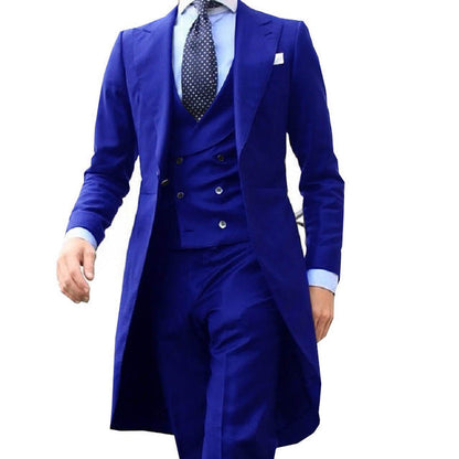 Funki Findz | Suits | Men's Slim Fit 3 Pcs Formal Suit Tails Jacket