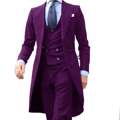 Funki Findz | Suits | Men's Slim Fit 3 Pcs Formal Suit Tails Jacket