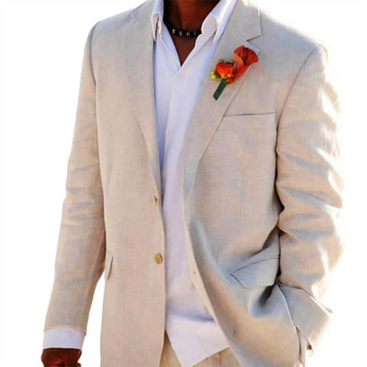 Funki Findz | Suits | Men's 2 Pcs Linen Beach Wedding Suit