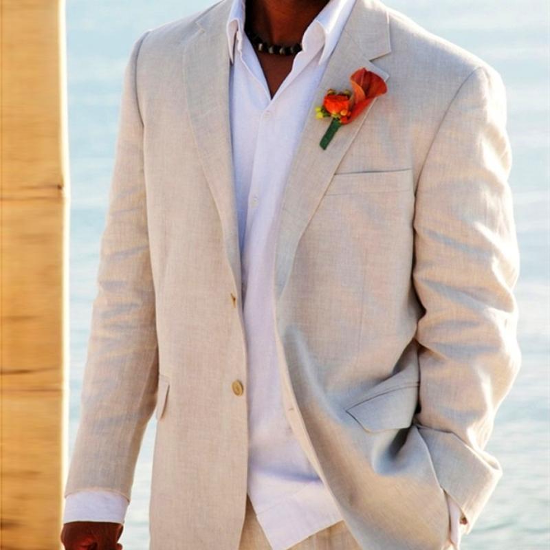Funki Findz | Suits | Men's 2 Pcs Linen Beach Wedding Suit