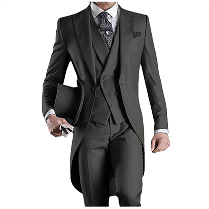 Funki Findz | Suits | Men's Custom 3 Pcs Grooms Suit | Tailcoat