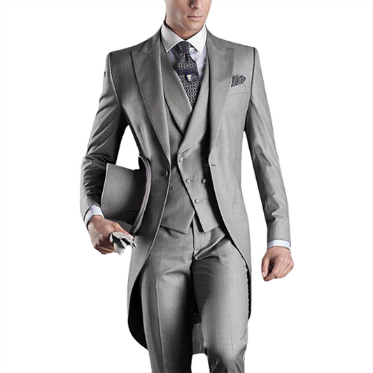 Funki Findz | Suits | Men's Custom 3 Pcs Grooms Suit | Tailcoat