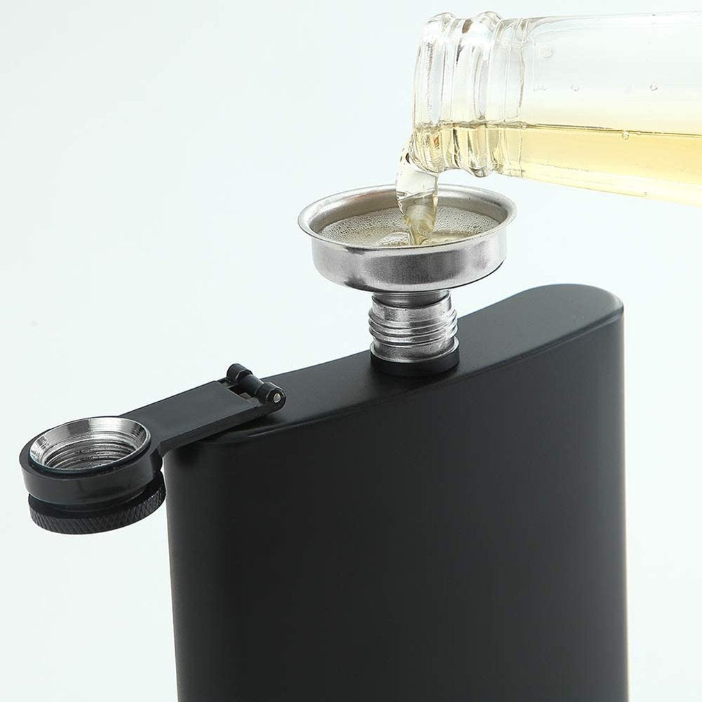 Funki Findz | Hip Flasks | Black Stainless Steel Hip Flask | 8oz
