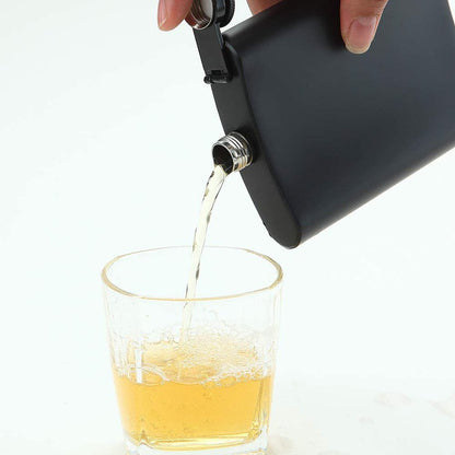 Funki Findz | Hip Flasks | Black Stainless Steel Hip Flask | 8oz