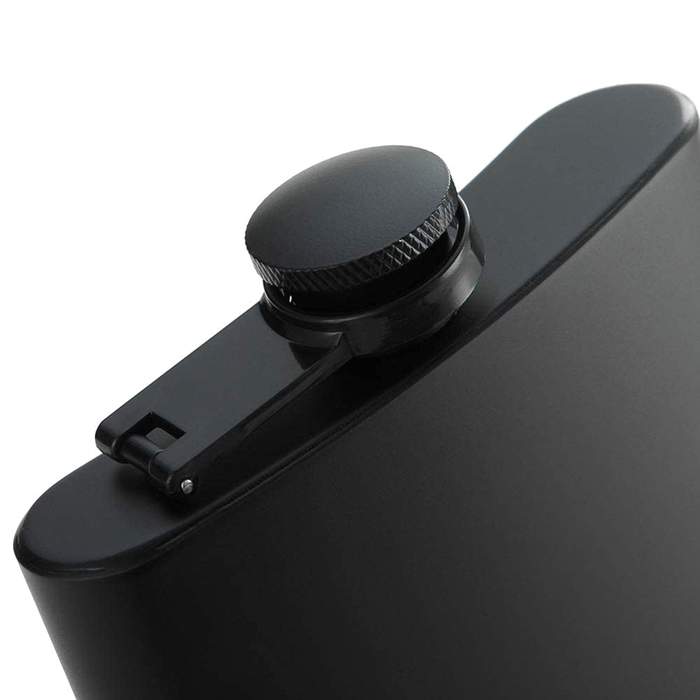 Funki Findz | Hip Flasks | Black Stainless Steel Hip Flask | 8oz