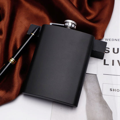 Funki Findz | Hip Flasks | Black Stainless Steel Hip Flask | 8oz