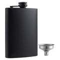Funki Findz | Hip Flasks | Black Stainless Steel Hip Flask 8oz