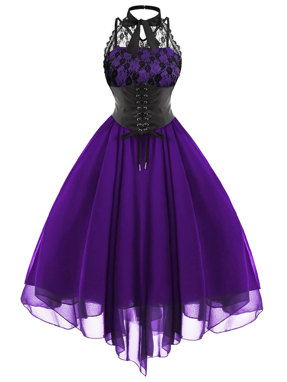 Funki Findz | Dresses | Women's Gothic Punk Lace Party Dress