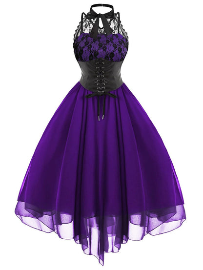 Funki Findz | Dresses | Women's Gothic Punk Lace Party Dress