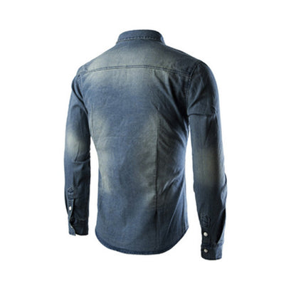 Funki Findz | Shirts | Men's Slim Fit Long Sleeved Denim Shirts