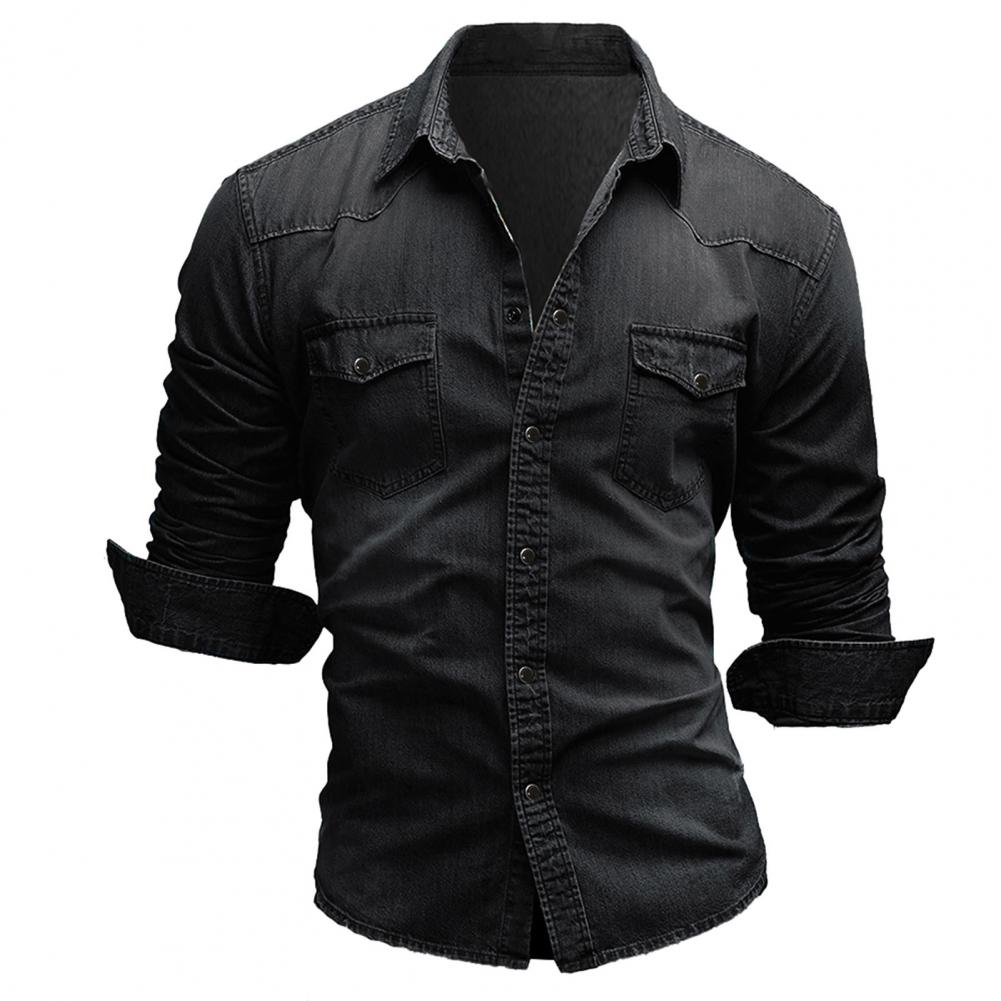 Funki Findz | Shirts | Men's Slim Fit Long Sleeved Denim Shirts