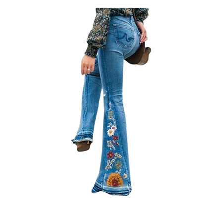 Funki Findz | Pants | Women's Boho Hippy Embroidered Jeans