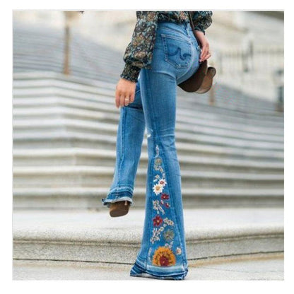 Funki Findz | Pants | Women's Boho Hippy Embroidered Jeans