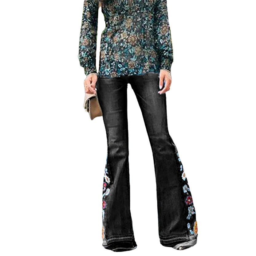Funki Findz | Pants | Women's Boho Hippy Embroidered Jeans