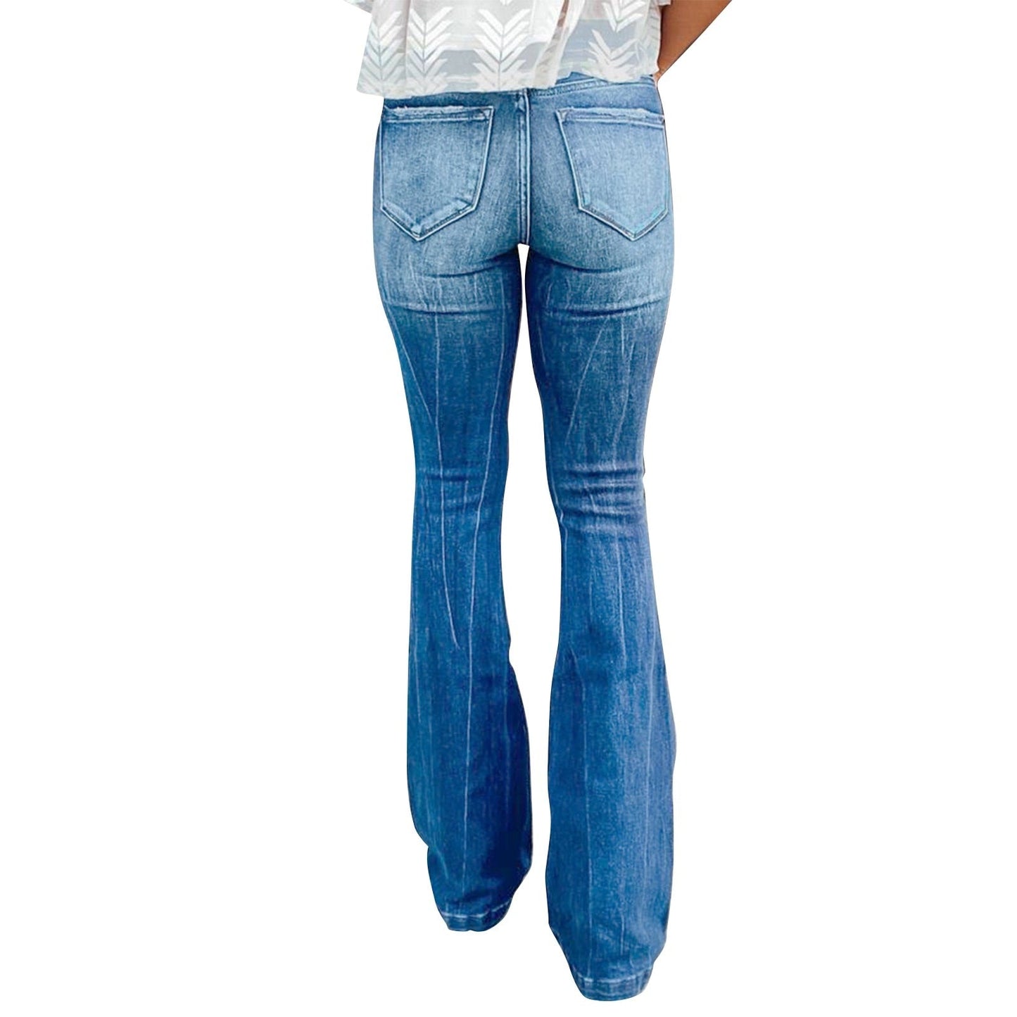 Funki Findz | Pants | Women's High Waist Flare Leg Fly Zip Jean