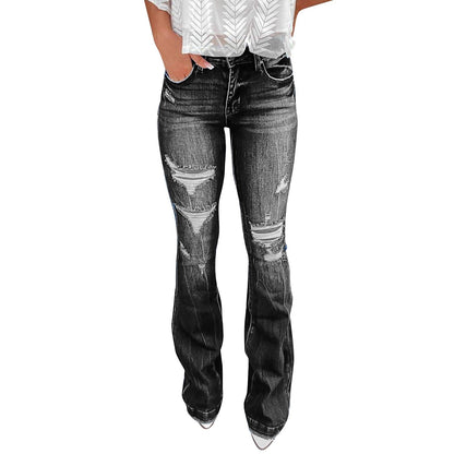 Funki Findz | Pants | Women's High Waist Flare Leg Fly Zip Jean