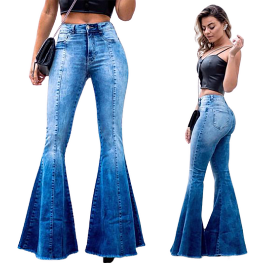 Funki Findz | Pants | Women's Plus Skinny Denim Flare Jeans