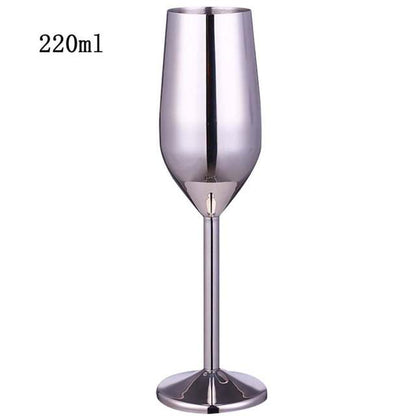 Funki Findz | Glasses | Stainless Steel Champagne Flutes 2 Pcs
