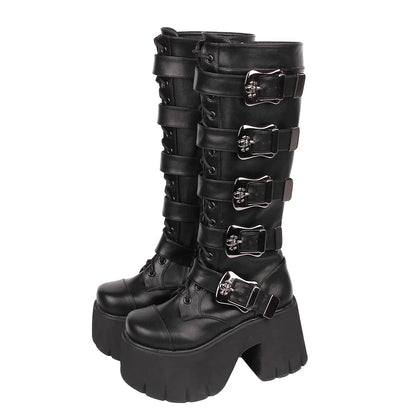 Funki Findz | Boots | Women's Harajuku Wide Buckle Boots