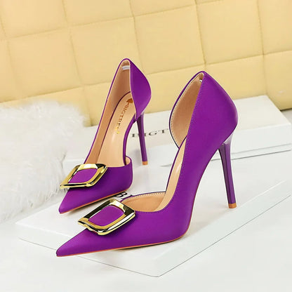 Funki Findz | Shoes | Women's Square Buckle Cut Out Pumps