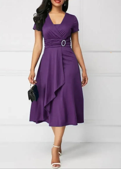 Funki Findz | Dresses | Women's High Waist Wrap Evening Dress