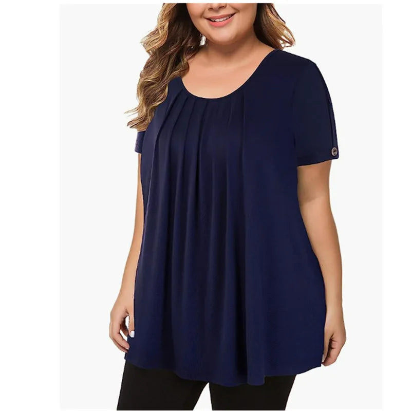 Funki Findz | Shirts | Women's Solid Color Casual Short Sleeve T-Shirt
