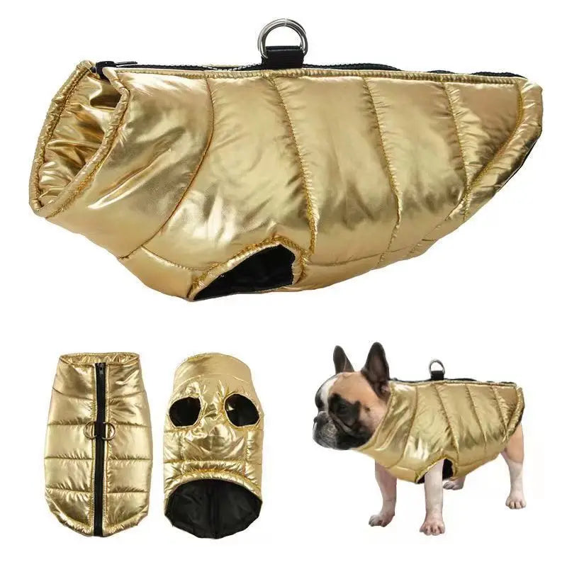 Funki Findz | Dog Jackets | Gold Fluro Zip Up Vest | Dog Harness