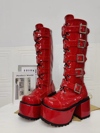 Funki Findz | Boots | Women's Harajuku Buckle Strap Boots