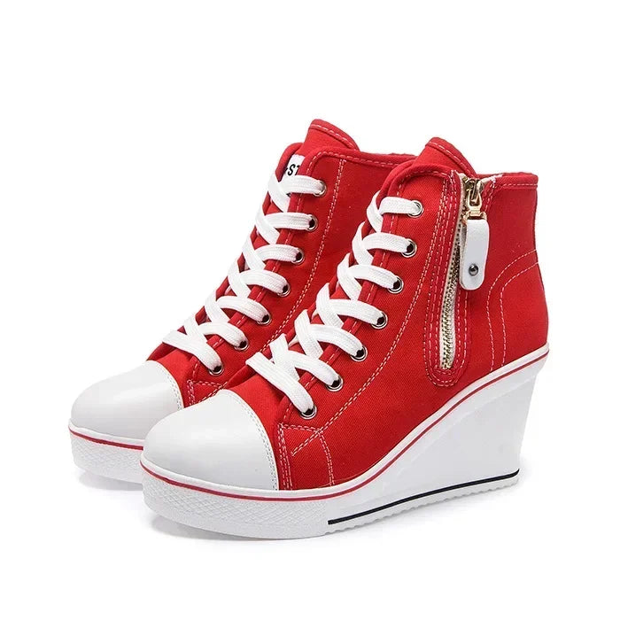 Funki Findz | Boots | Women's High Platform Zipper Sneakers