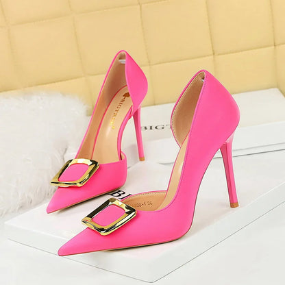 Funki Findz | Shoes | Women's Square Buckle Cut Out Pumps