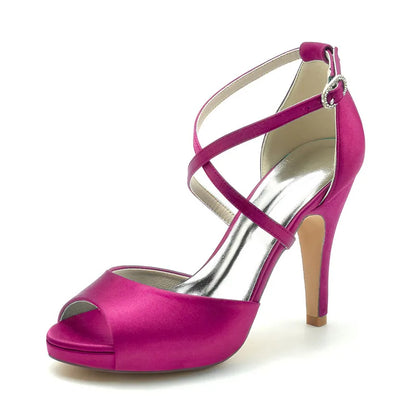 Funki Findz | Shoes | Women's Open Toe Cross Strap Stilettos