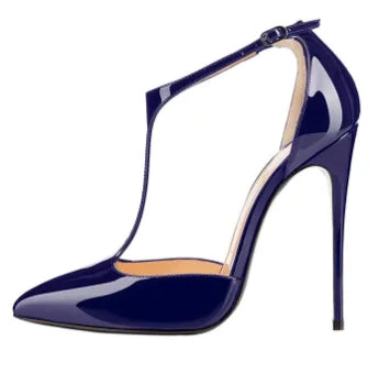 Funki Findz | Shoes | Women's Patent High Heel T-Strap Stilettos