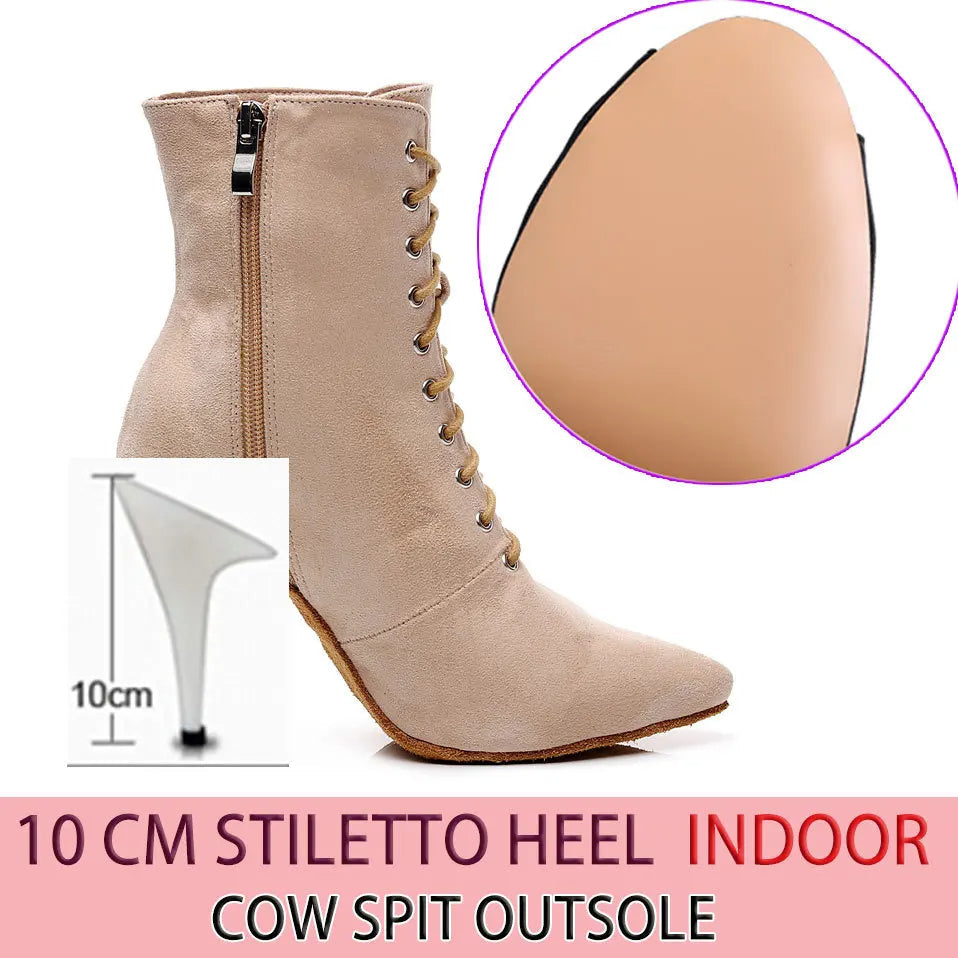 Funki Findz | Boots | Women's Lace-up Suede Dress Boots