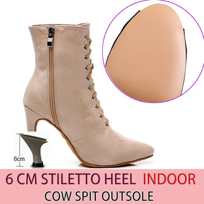 Funki Findz | Boots | Women's Lace-up Suede Dress Boots