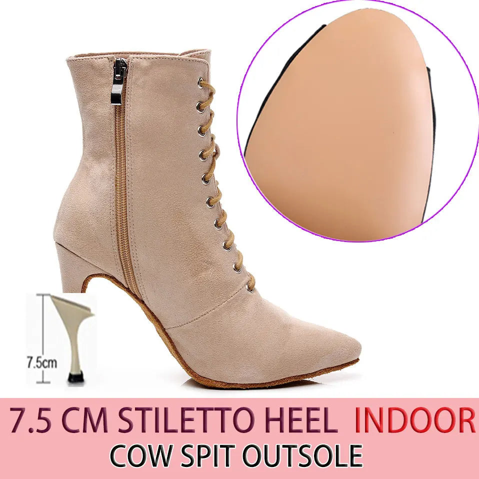 Funki Findz | Boots | Women's Lace-up Suede Dress Boots