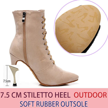 Funki Findz | Boots | Women's Lace-up Suede Dress Boots
