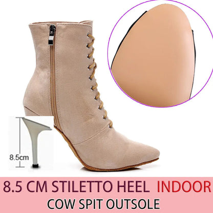 Funki Findz | Boots | Women's Lace-up Suede Dress Boots