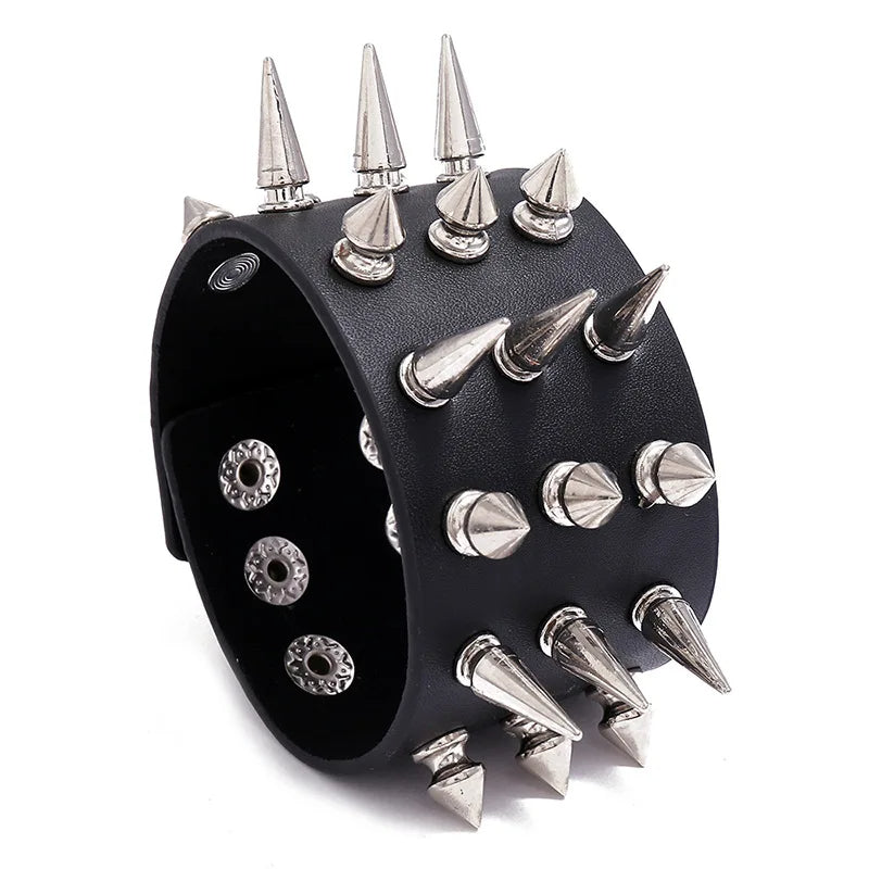 Funki Findz | Bracelets | Unisex Wide Cuff Goth Bracelet