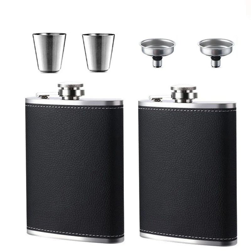 Funki Findz | Hip Flasks | Hip Flask Cups Canister Set 8oz 7 Pcs