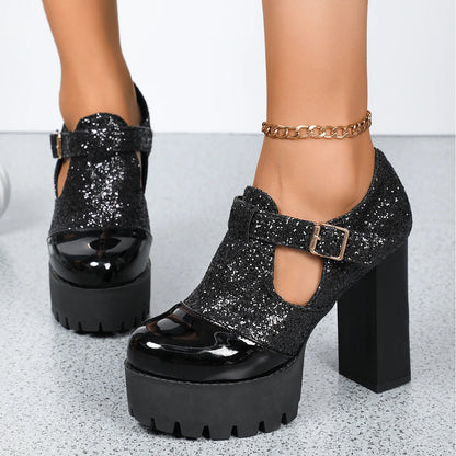 Funki Findz | Shoes | Women's High Block Heeled Mary Janes