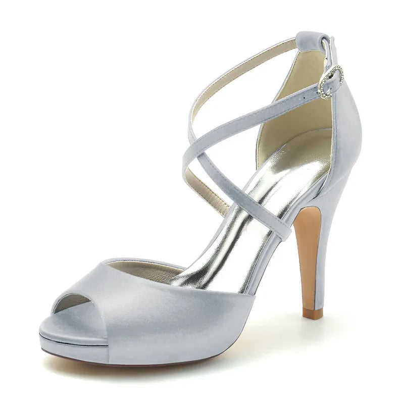 Funki Findz | Shoes | Women's Open Toe Cross Strap Stilettos