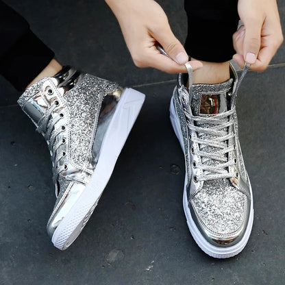 Funki Findz | Boots | Men's Women's Bling Lace Up Sneakers