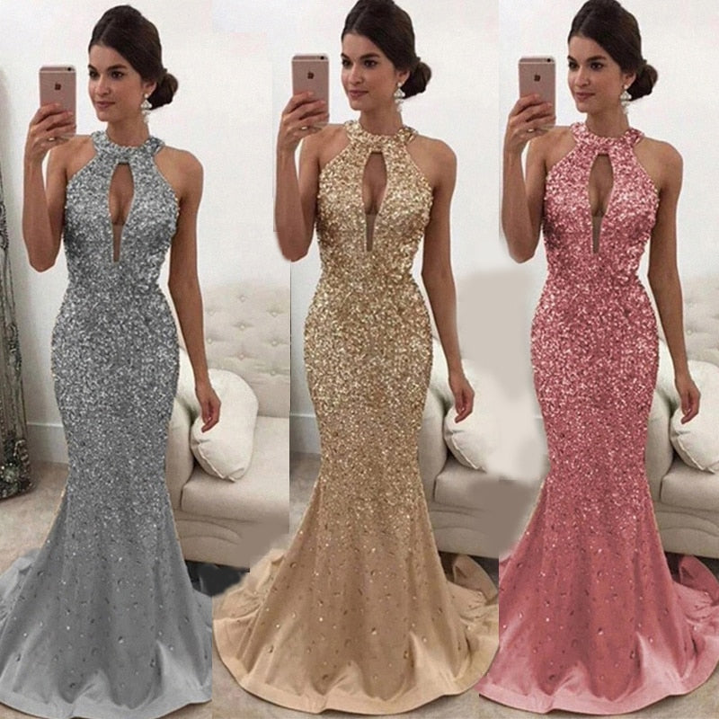 Funki Findz | Dresses | Women's Sequin Mermaid Evening Gown