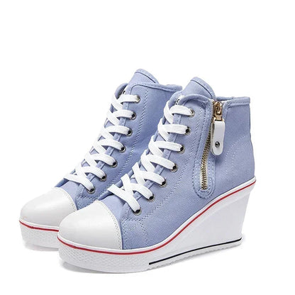Funki Findz | Boots | Women's High Platform Zipper Sneakers