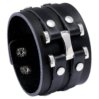 Funki Findz | Bracelets | Unisex Leather Buckle Clip Wristbands