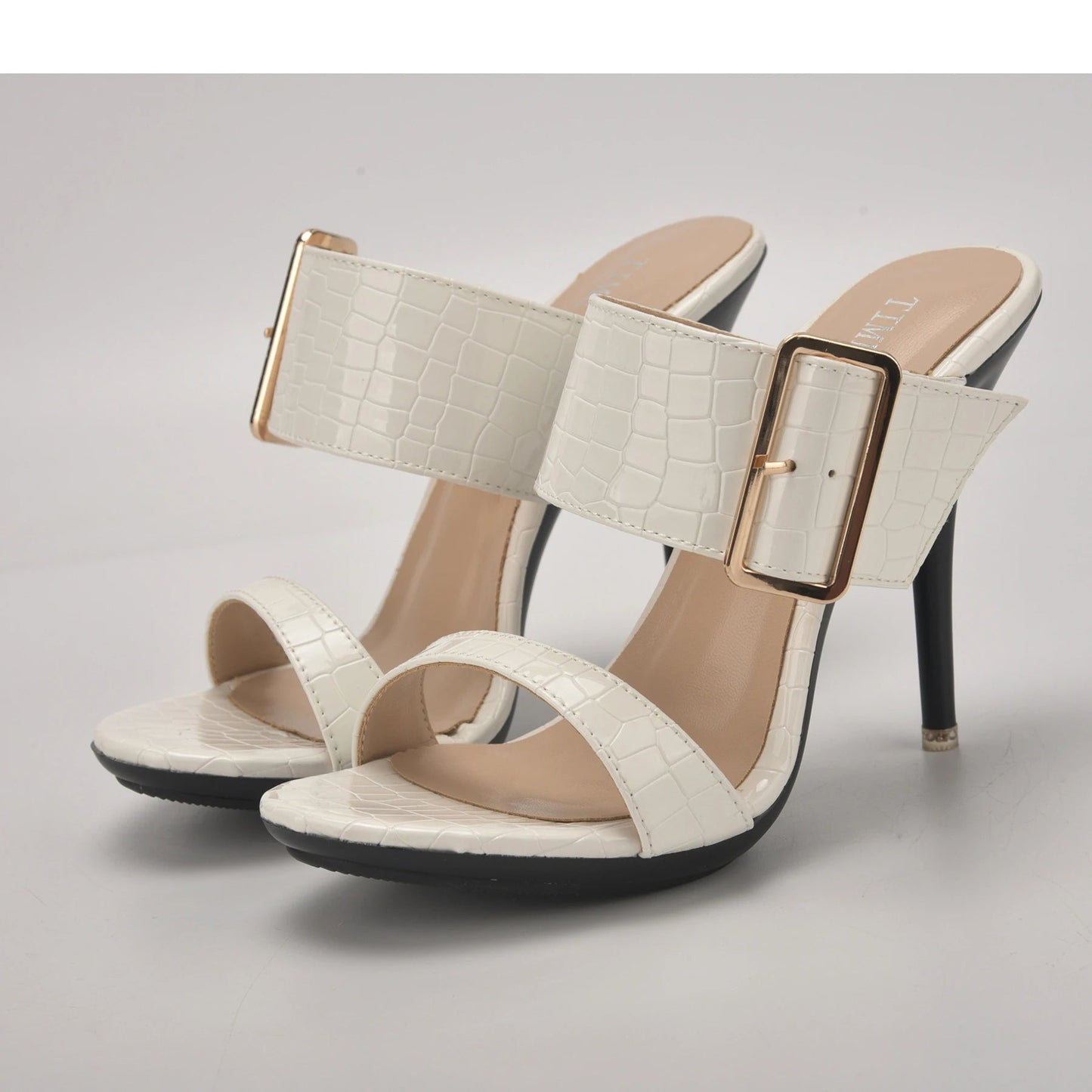 Funki Findz | Shoes | Women's Big Buckle High Heel Slides