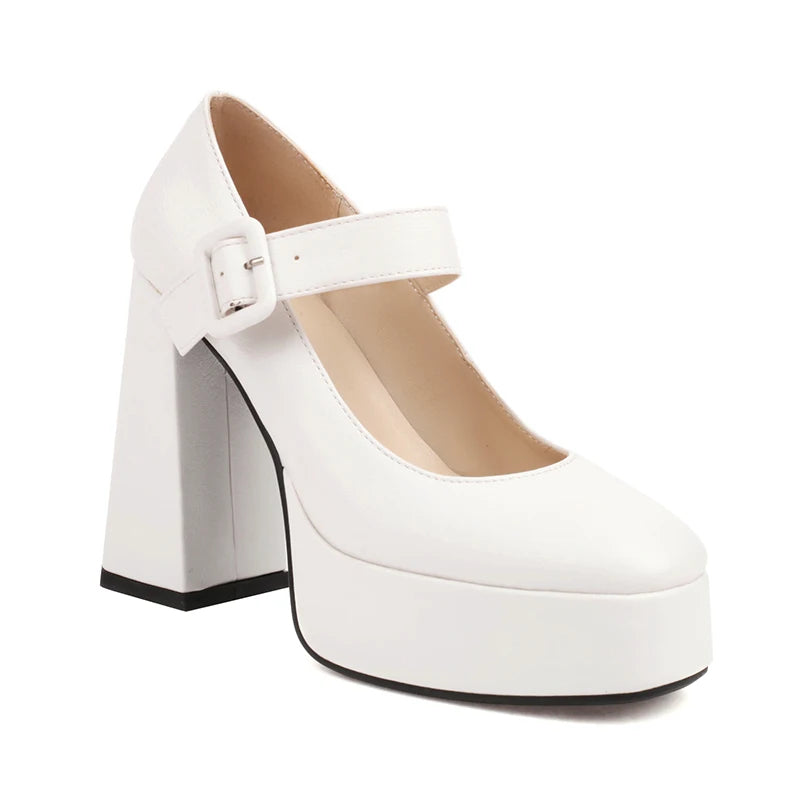 Funki Findz | Shoes | Women's Chunky Heel Platform Mary Janes